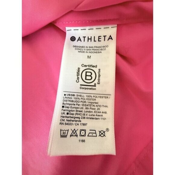 Athleta Westerly Jacket Women’s M Pink windbreaker Water Repellent Lightweight - Picture 9 of 11